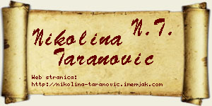 Nikolina Taranović vizit kartica